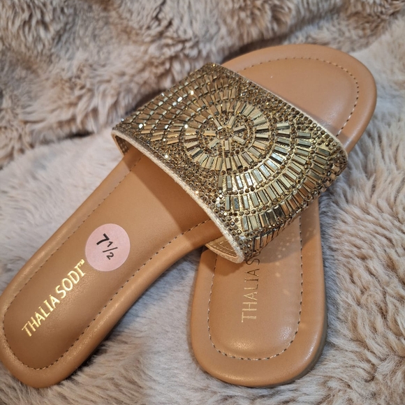 Thalia Sodi Gold Women\'s Sandals